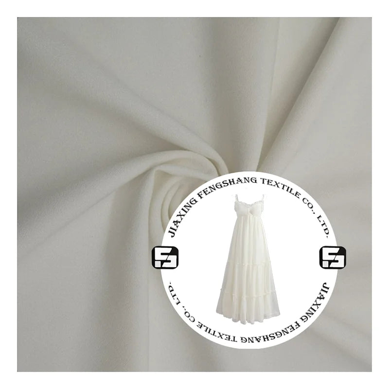 Hot Selling 100% Polyester Waterproof Elastic Stretch Crinkle Chiffon Moss Crepe Fabric Soft Comfortable for Garment Dress