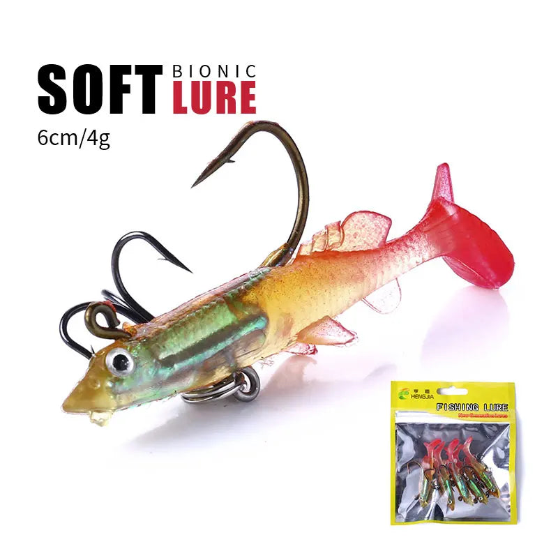 Soft Shrimp Lure 6cm 4g Artificial Bait Lead Fishing Lures