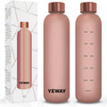 Yeway Plastik Botellas 1L Fast Flow Frosted Plastic Leak Proof Motivational Sport Bpa Free Tritan Water Bottle with Time Marker