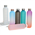 Madou 1000Ml Custom Plastic Sports Water Bottle Top Seller Time Marker Motivational Time Stamp Direct Drinking Sports Bottles