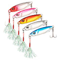 10g15g2030g40g Slow Jigging Lure  Metal Spoon Lead Fish Lure with Hook Sea Saltwater Bass Fishing Lures