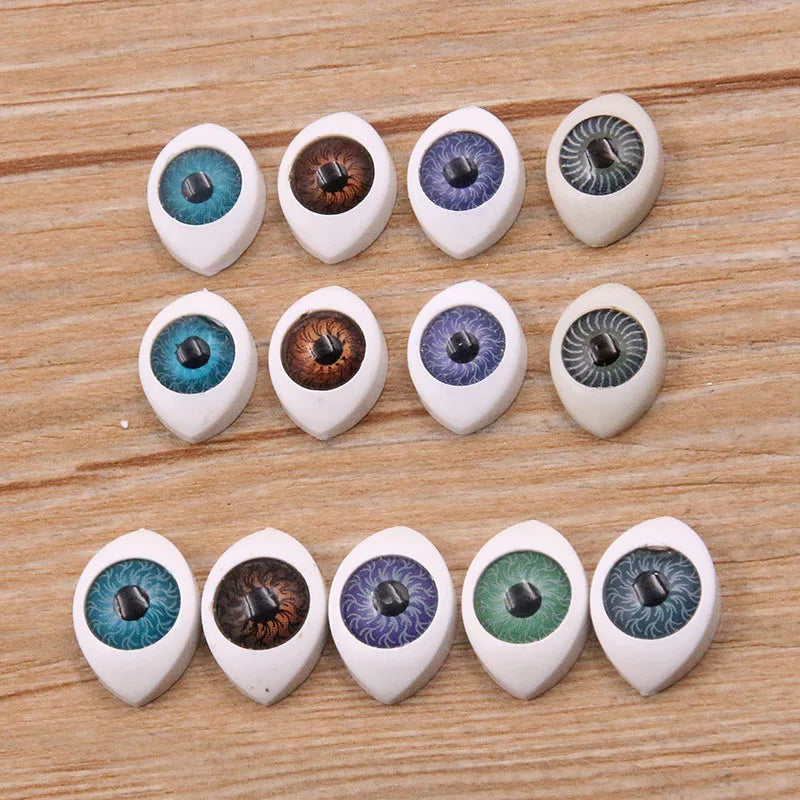 Oval Plastic Eyeballs Devil Eye Buttons Safety Puppet Plush Toy Doll Jewelry Making Accessory