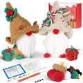 Handmade Christmas Gnome and Gift Boxs Crochet Kit for Adult Beginners with Step-by-Step Video Tutorials