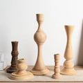 Nordic Wooden Candle Holder Creative Candle Rack Decoration Ornament Retro Color Candle Holder Home Decoration
