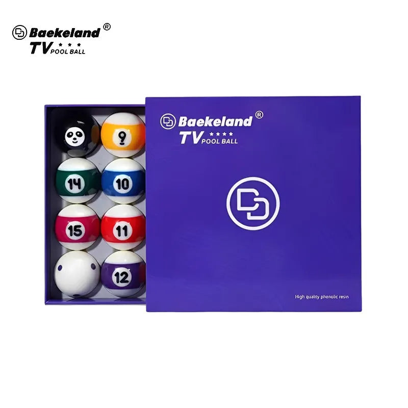 Premium Baekeland Original Phenolic Resin 57.2mm (2-1/4") Complete Set of 16pcs Pool Ball Panda Edition Billiard Balls Set