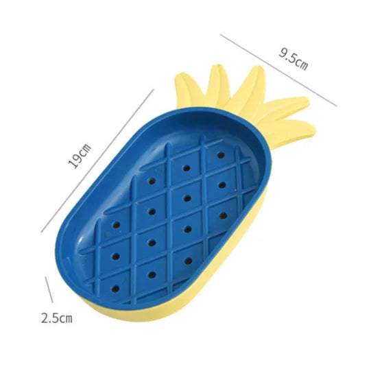 Bathroom Accessory  Pineapple Shaped Soap Holder case with Drain Holder Doule Layer