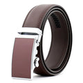 Customs Leather Ratchet Dress Belt for Men With Sliding Buckle