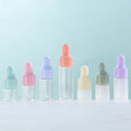 Custom Printing logo Empty Frosted Essential Oil Glass Bottle 1ml 2ml 3ml 5ml Small Serum Dropper Bottle