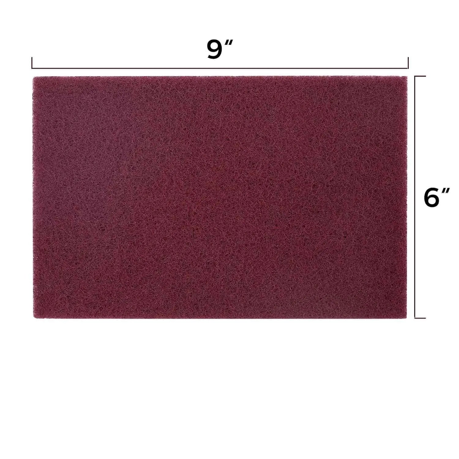 Local Stock in US - 25 Pack  6" X 9" Maroon General Purpose FINE Scuff Pads Automotive Surface Prep