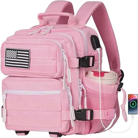 Best Compact Mini pink 10 Liter 15l Lightweight Tactical Backpack with Molle and Usb Charger for Carry on