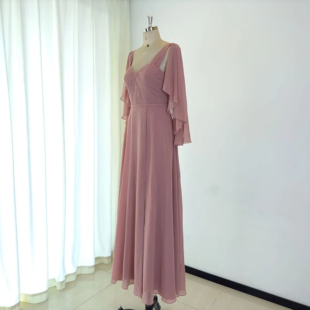 TEENYEE Wholesale Manufacturers Dusty Pink Bridesmaid Dresses Sleeveless  Asymmetrical Bridesmaid Dress Elegant 2026