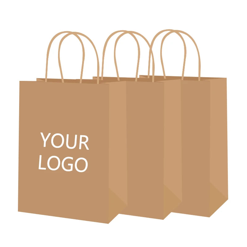 Wholesale Custom Luxury Craft Gift Printed Shopping Bag Brown White Packaging Bolsa De Papel Kraft Paper Bags with Your Own logo