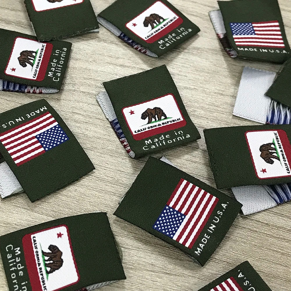Custom High Quality Clothing Tags Garment Accessories Patch Damask Design Your logo Wholesale Printed Woven Label