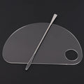 Wholesale Price Half Circle clear Acrylic Mixing Palette and Spatula