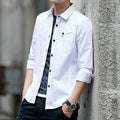 Wholesale 100% Cotton Dress Shirts Long Sleeve Button Down Formal Shirts Solid Breathable Fabric Shirts