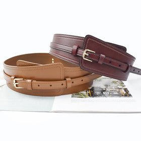 Meetee CB922 103/98cm Garment Leather Cummerbund Accessories Women's Wide Belts Strap Coat Dress High Quality Cowskin Waistband