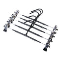 Mental Pants Hangers Stainless Steel Non-slip Metal and Adjustable for Cloths Black Paint and Gloss Sliver Hook With Clips