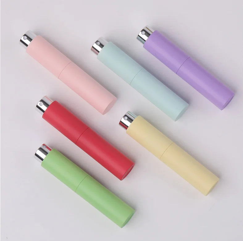Factory Wholesale Two-Section Perfume Dispenser 10ml Candy-Colored Rotating Spray Bottle with Pump Spreayer MOQ 100pcs