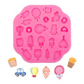 HY Ice Cream Cones Donut Cake Shapes Silicone Molds Mini Decorations Molds for Chocolate