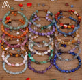 Chip Bracelet Handmade Jewelry  Natural Gemstone Heal Crystal Quartz Beads Adjustable Woven Bracelets