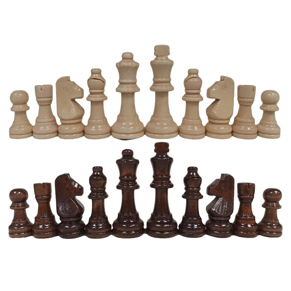 Wholesale Customizable Eco-Friendly Durable Wooden Chess Piece Replacement Accessories for Education Learning Development