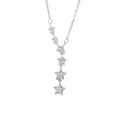 925 Sterling Silver Fashion Unique Star Shape Design Style Pendant Clavicle Necklaces