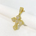 Fashion Cross Pendant Men 925 Sterling Silver VVS Moissanite Hip Hop Jewelry Iced Out Diamond Pendant Cross Charm Necklace