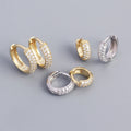 High Quality Simple Design S925 Sterling Silver Cubic Zircon Small Hoop Earrings for Women YHE0342