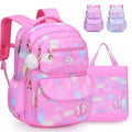 2023 Simple Square Texture Waterproof Large-Capacity Backpack Color-Blocking Schoolbag For  Students