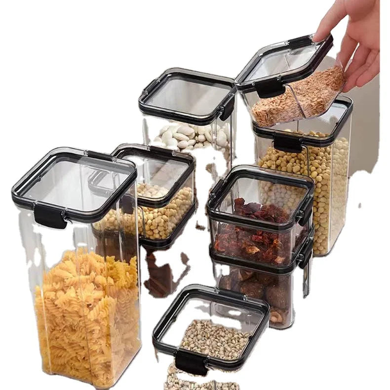 Kitchen Clear Plastic Container Food Keep Box Bins Storage Container Plastic Kitchen Box