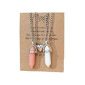 G1492 2pcs Hexagon Crystal Stone Pendant Friendship Necklaces Couples Jewelry Yin Yang Heart Magnetic Couple Necklace