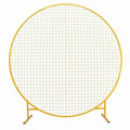 Hot Wedding Birthday Party Supply Grid Arch Ring Lawn Backdrop Stand Iron Circle Balloon Arch Artificial Flowers Metal Material
