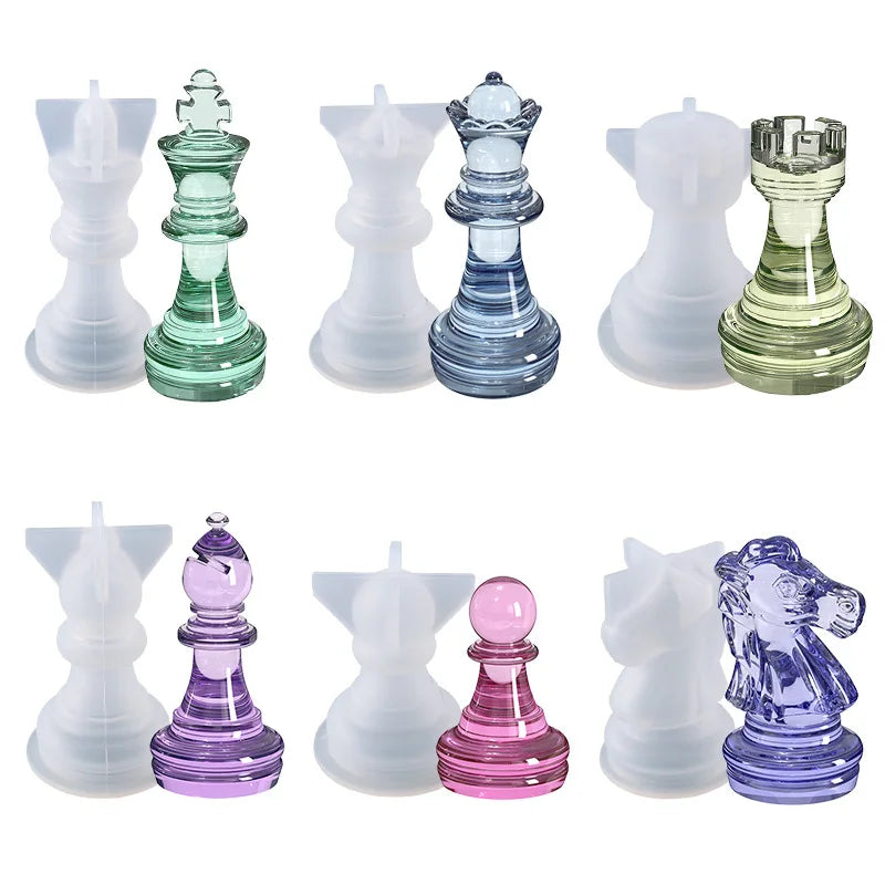 DIY Crystal Glue Mold Three-Dimensional Chess Chess Chessboard Silicone Mold Tab