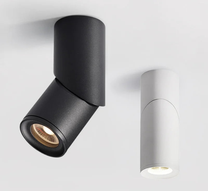 Surface Mount Dimmable Cylinder LED Downlights 7W 9W 12W COB Ceiling Spot Lights Round Lamps