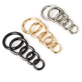 BT-56 Zinc Alloy Sliver Gun Key Metal Circle Snap Clip Hook O-ring Spring Gate Round Hook Carabiner Bag Hardware Accessories 50m