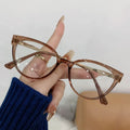 2025 Fashion Women Computer Anti Blue Light Blocking Glasses Frame Metal Cat Eye Optical Eyeglasses