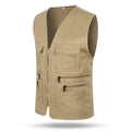Summer Outdoor Men's Custom logo Multi-pocket Photography Vest Fishing Volunteer Vest Thin