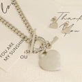 Wholesale Bridal Big Heart Charm OT Toggle Jewelry Set for Wedding Custom Mexico Zircon Necklace Earrings for Girl Gift Set