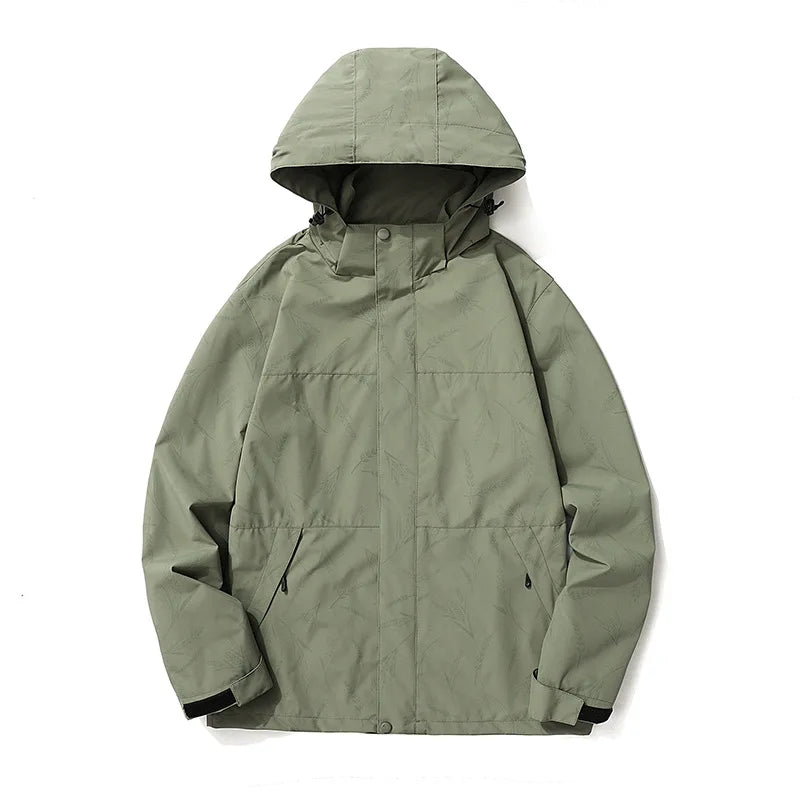 Aoyema Hiking Jackets for Couple Waterproof and Windproof Breathable Camping Clothing Coat Light Weight for Unisex