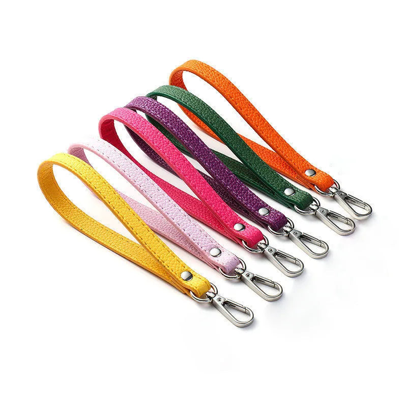 Meetee LCH-181 20CM PU Leather Wristlet Handbag Lanyard Keychain Accessories Wallet Wrist Strap Women Purse Bag Strap Handles