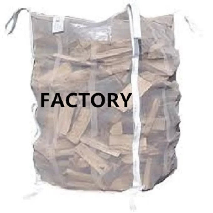 Kinding Firewood Packing Mesh Sack Virgin Pp Leno Circular Fire Wood EGP Firewood Norway High UV 180kly 1000L 1500L Breathable MegaBDM