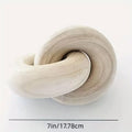 Chinese Pine Wood Double-ring Wooden Circle Home Decor Simple Wooden Decoration.