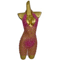 Sihaiyile Sexy Diamonds Birthday Party Bodycon Dress Female Exotic Dancewear Women Halter Backless Night Club Prom Mini Dress