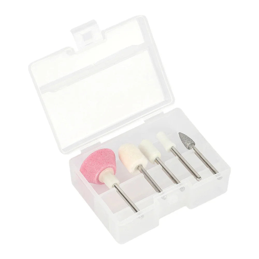 5pcs Set Nail Drill File Electric Nail Care Pen Grinding Removal Ceramic Manicure Salon Polish Nail Drill
