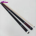 Xmlivet Handmade Ebony Solid Wooden Billiards Cues in Leather Cue Grips 58inch 2pcs Radial Pin With Turquoise Pool Cue Sticks