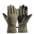 Sports Outdoor Riding All-Finger Warm Fleece Waterproof Plush Tactical Camouflage for Cycling Camping Touch Screen Compatible