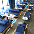 Modern Solid Wood Restaurant Furniture for Hotels Cafeterias Cafes-Metal Table Chairs Set for Dining Kitchen Villas Farmhouses
