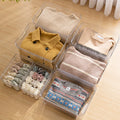 U Type Multifunctional Folding Transparent Jewelry & Cosmetics Storage Box Hand-held Tool Cabinet