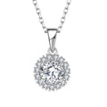 925 Sterling Silver Initial Moissanite Necklace 6mm 0.8ct VVS Pendant with Couple Unique 6Mm 0.8Ct Vvs Moissanite Jewelry