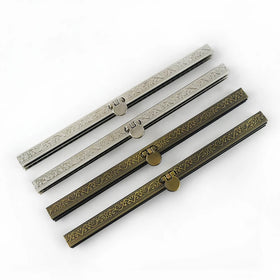 Meetee BS174 19cm Bag Accessories Alloy Purse Frame with Clutch Lock Handbag Clasp Handle Hardware for Wallet Frame Clip Buckle